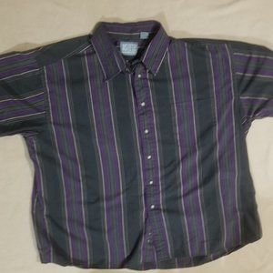 purple/dark gray striped 445 Fifth men's 2X shirt